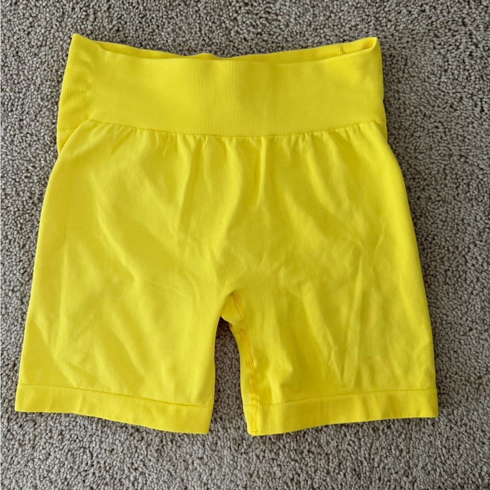 Yellow Athletic Shorts for Women